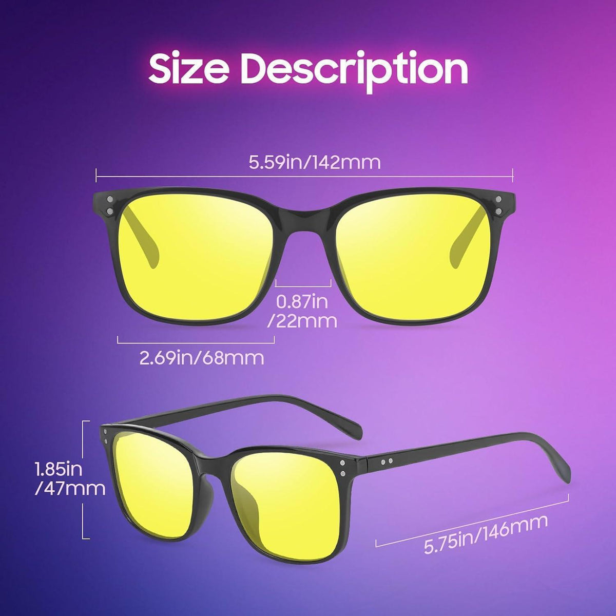 Blaulichtfilter Brille für Damen & Herren - Reduziert Augenermüdung