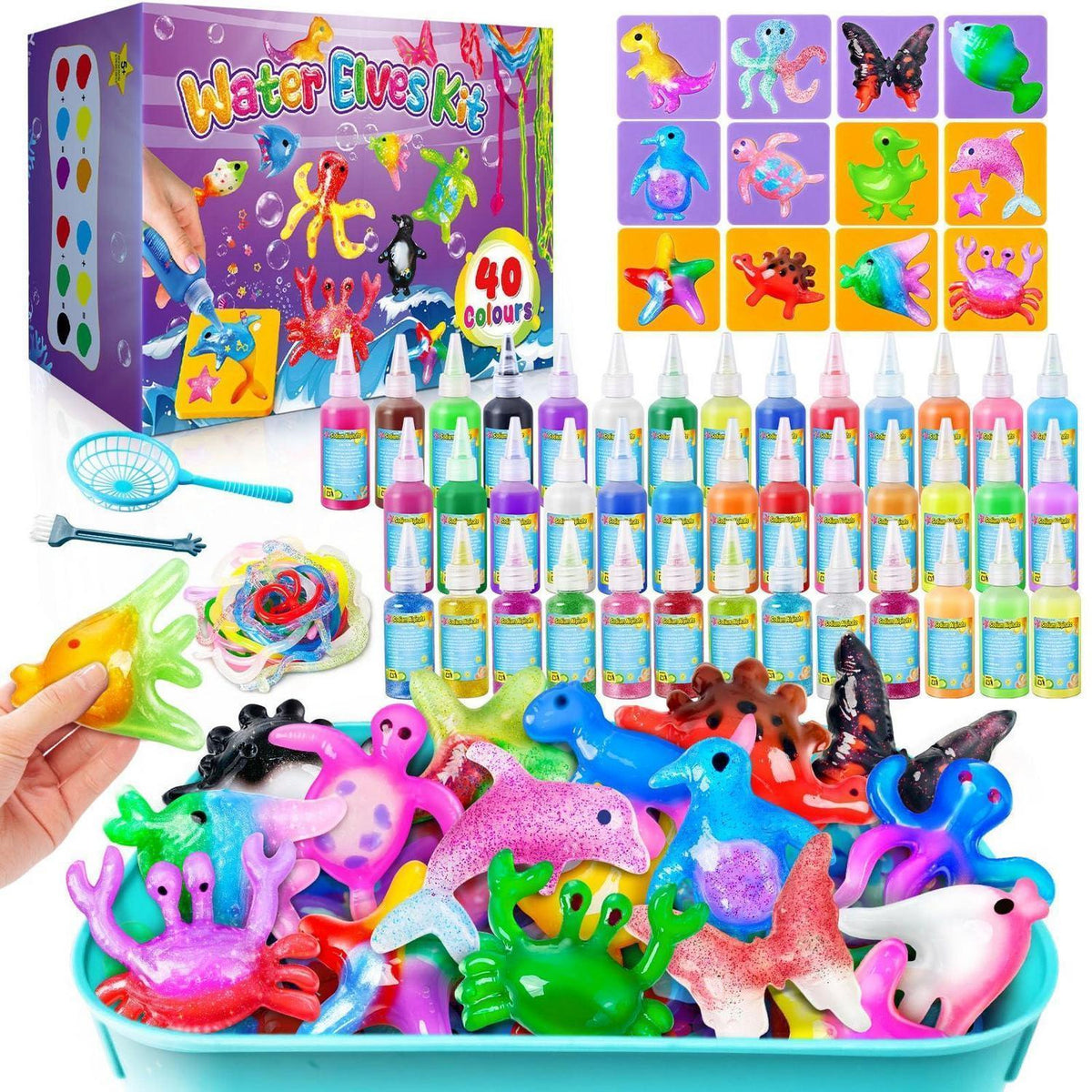 DIY Wasserelfen Set – 40 Farben für Kinder zum Basteln