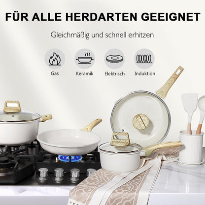 18-teiliges Antihaft-Kochgeschirr-Set | PFAS-frei & Spülmaschinenfest