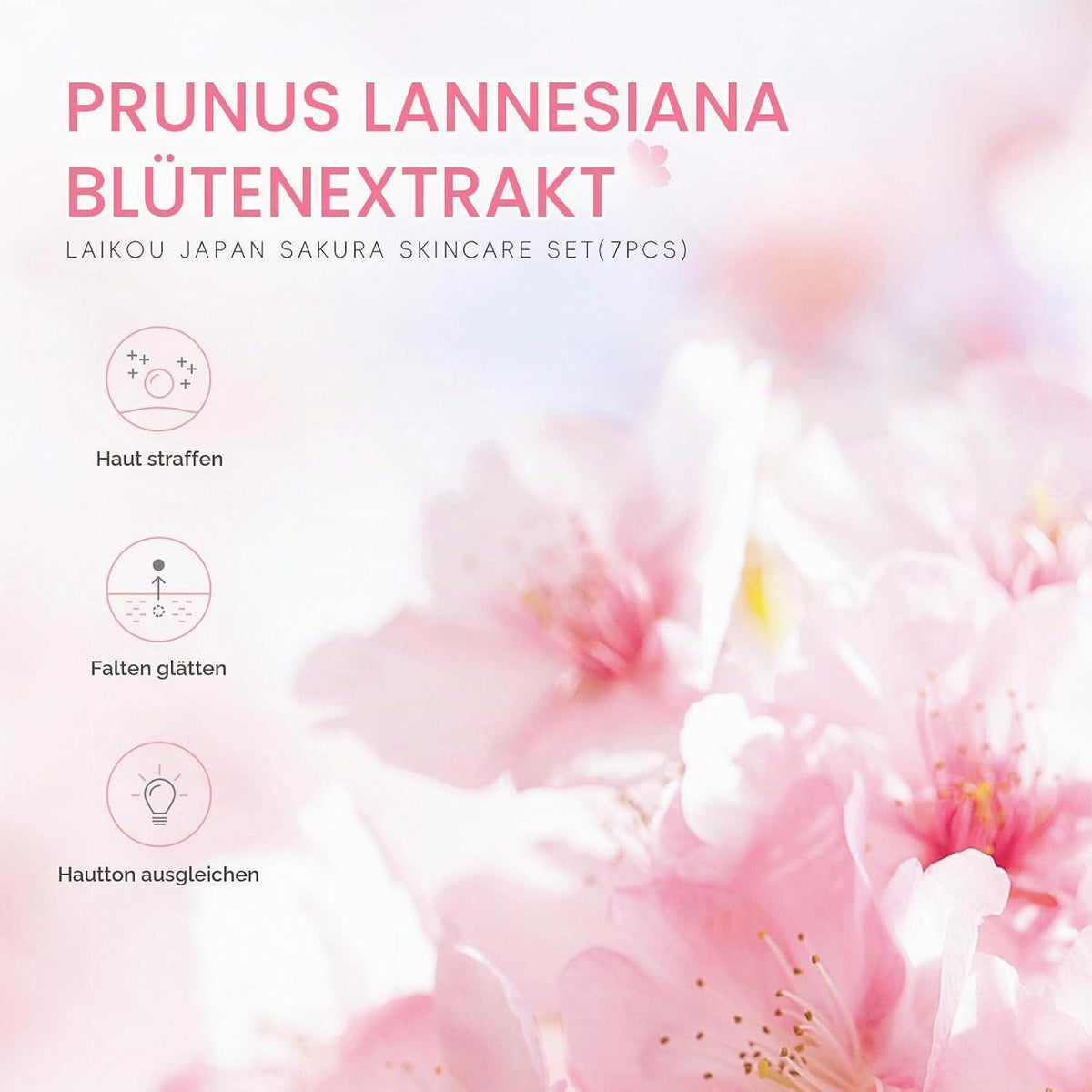 Sakura Hautpflege Set | 7-teilig für strahlende Haut
