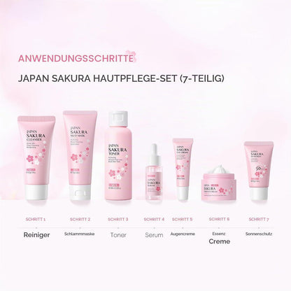 Sakura Hautpflege Set | 7-teilig für strahlende Haut