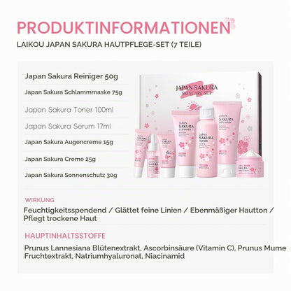 Sakura Hautpflege Set | 7-teilig für strahlende Haut