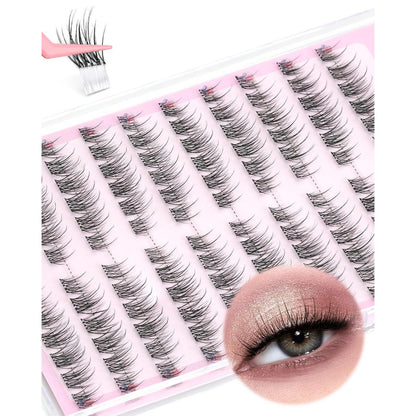 Selbstklebende Cluster Wimpern – Natürlicher Look, Kein Kleber