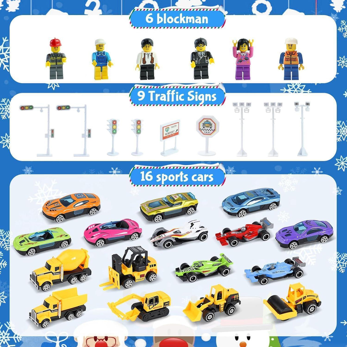 Adventskalender Kinder 2026: 16 Sportwagen & Zubehör