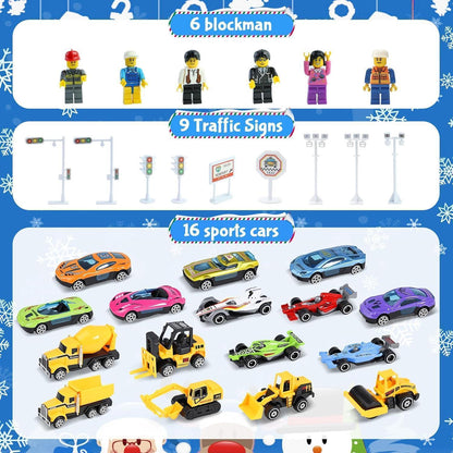 Adventskalender Kinder 2026: 16 Sportwagen & Zubehör