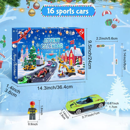 Adventskalender Kinder 2026: 16 Sportwagen & Zubehör