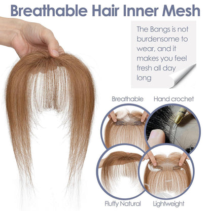 Echthaar Clip-in Pony – Hellbraun #6 – Wispy Pony für Damen
