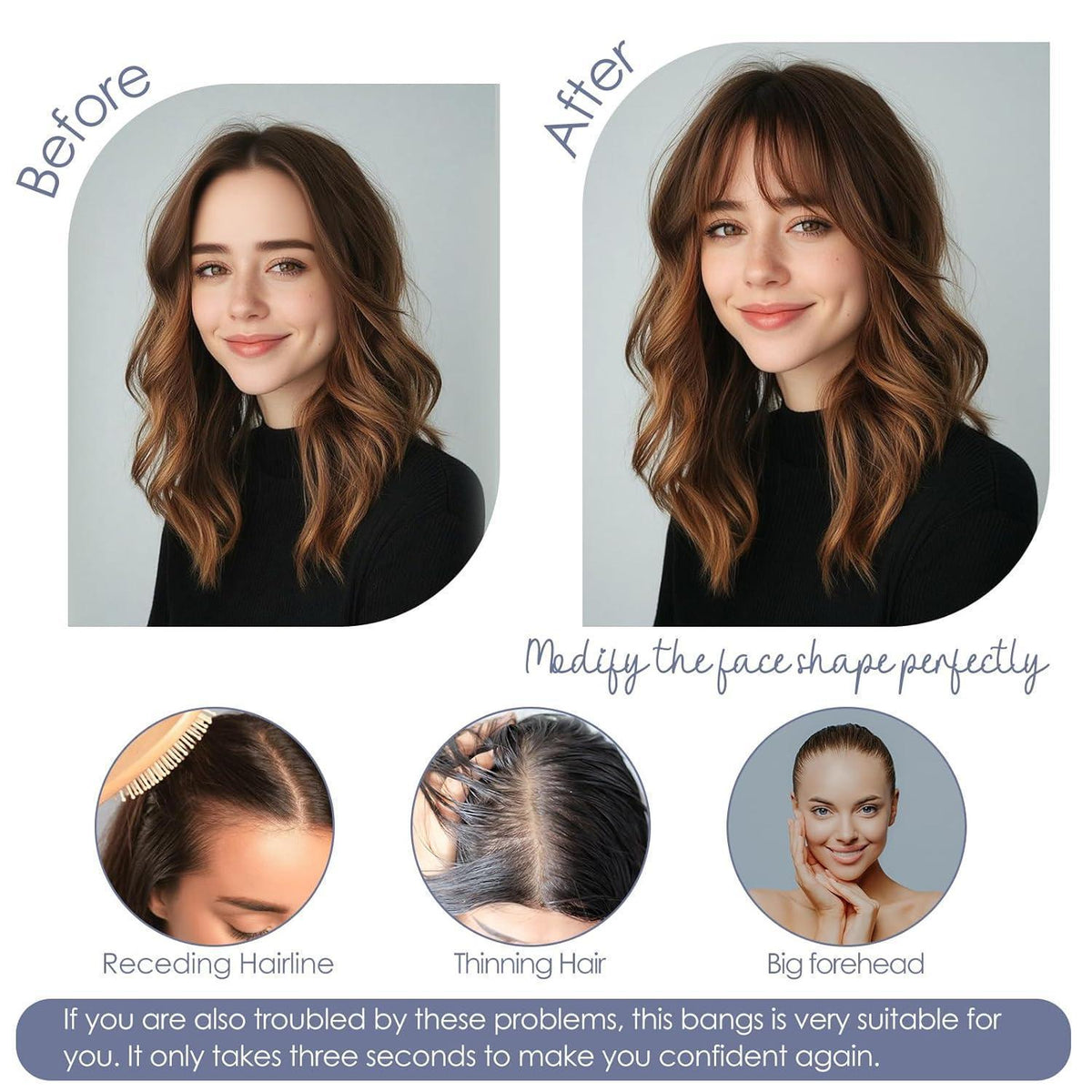 Echthaar Clip-in Pony – Hellbraun #6 – Wispy Pony für Damen