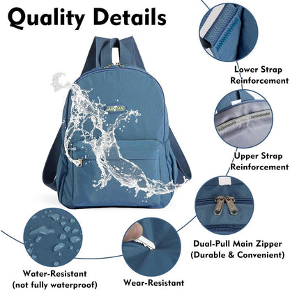 Leichter Damen Wander Rucksack, wasserabweisend, hellblau-klein