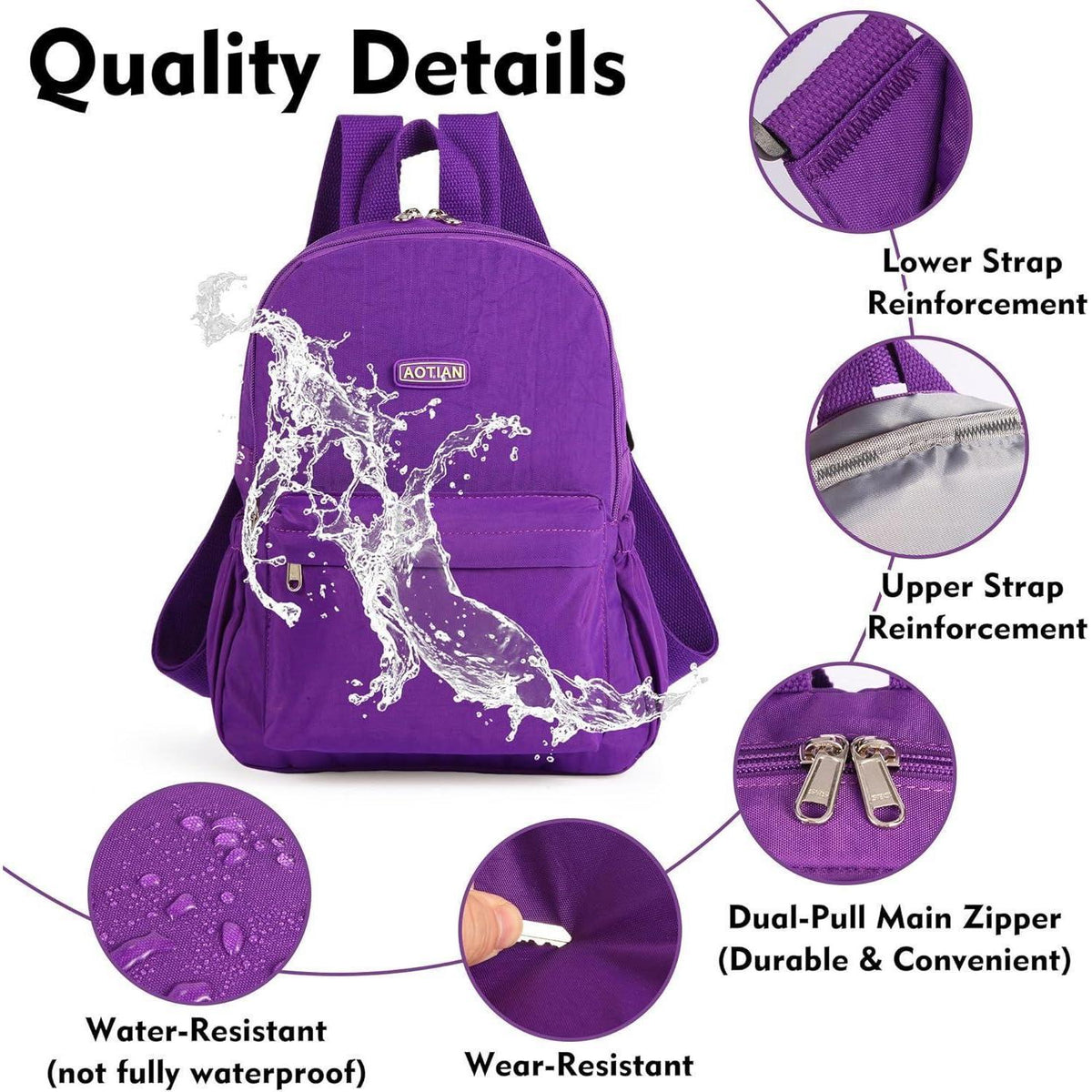 Leichter Damen Wander Rucksack Lila