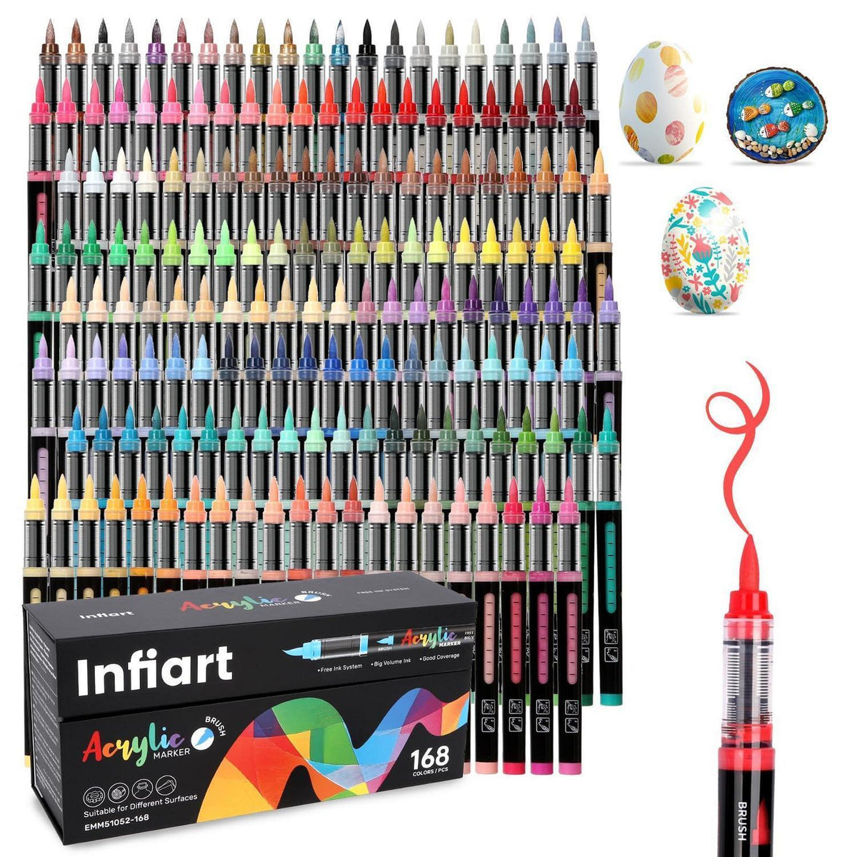 168er Acryl Marker Set – Vielseitige Farben für Kunst & Basteln
