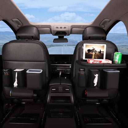 Auto Organizer Kinder mit Klapptisch & Tablet Tasche Schwarz