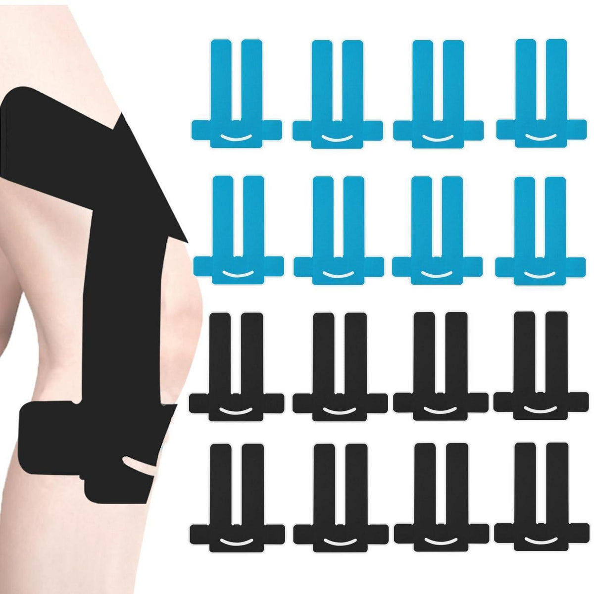 Knie Tape Set 16 Stück – Stabilisierung & Schmerzlinderung