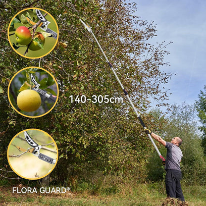 Teleskop-Astschere mit Säge, 1,4–3,05 m, für Obst und Äste