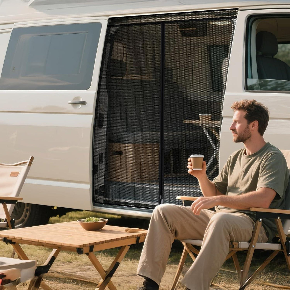Magnetisches Moskitonetz für VW T5/T6 Schiebetür