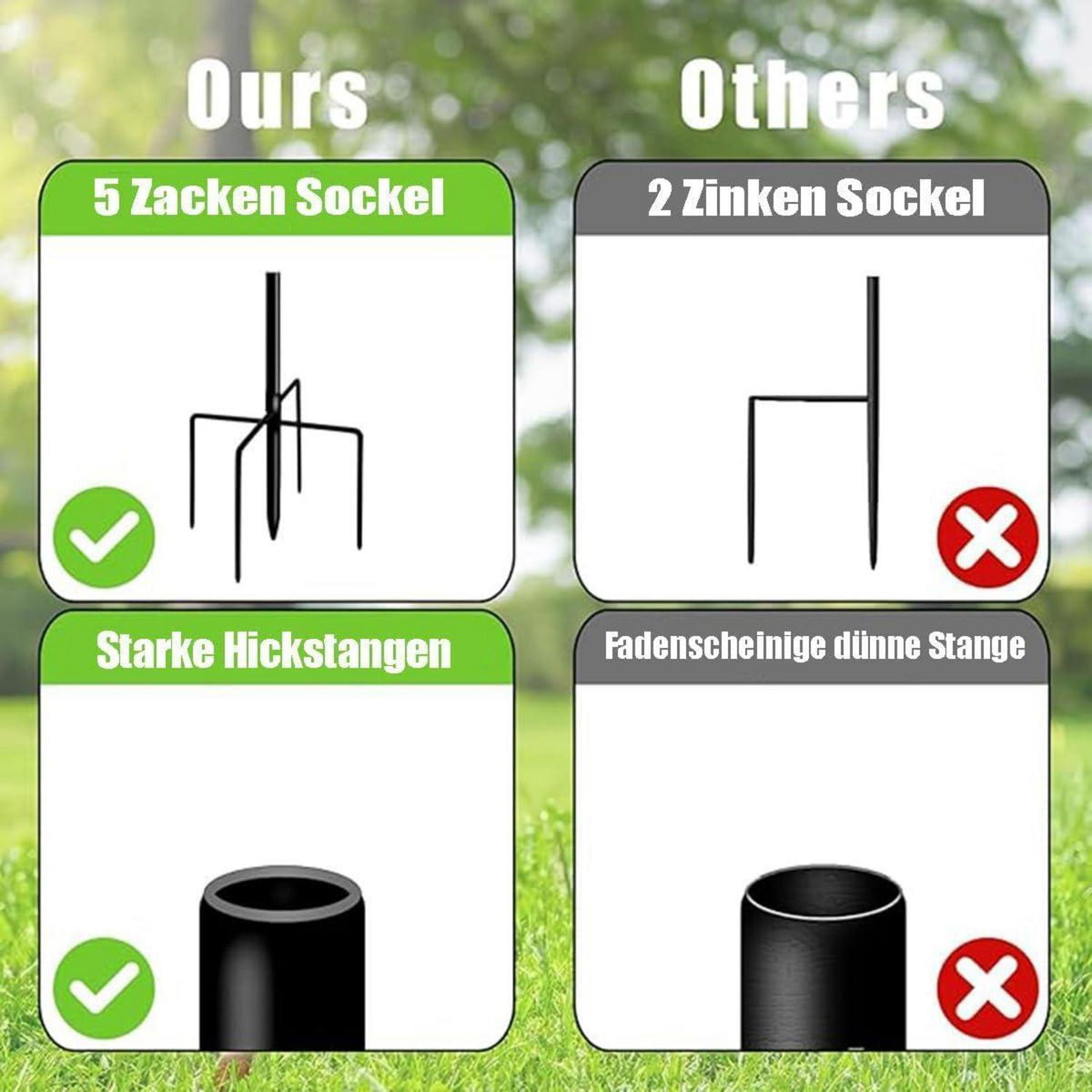 Schäferhaken 234cm – Vogelfutter & Laternenhalter für den Garten