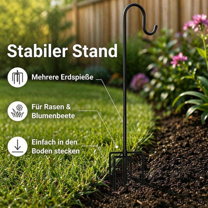 Schäferhaken 234cm – Vogelfutter & Laternenhalter für den Garten