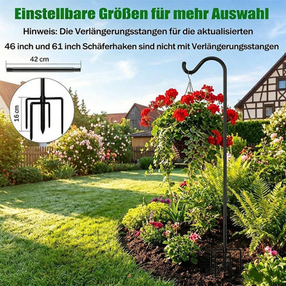 Schäferhaken 234cm – Vogelfutter & Laternenhalter für den Garten