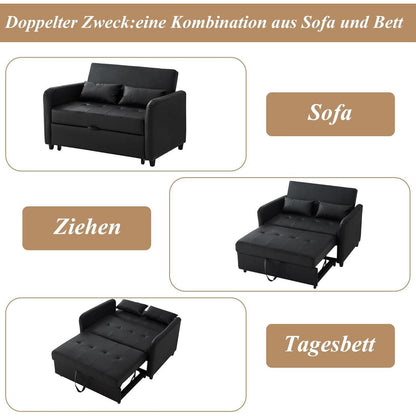 Multifunktionales Sofabett mit Schlaffunktion & verstellbarer Rückenlehne