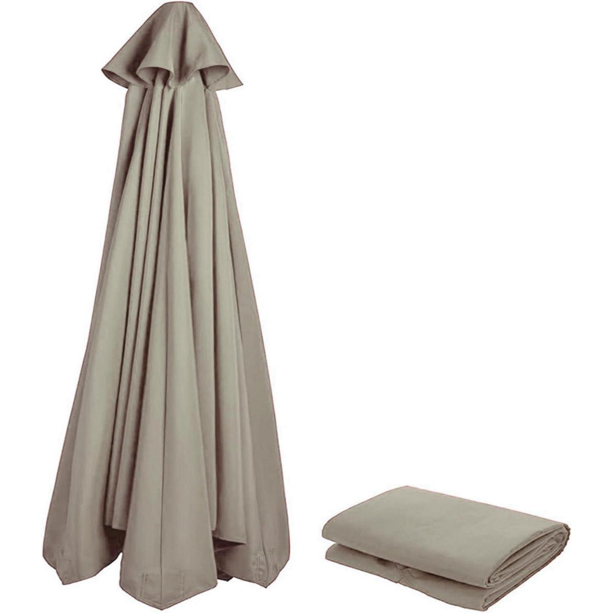 Sonnenschirm Ersatzbezug 250cm 8 Streben Taupe UV80+ Wasserdicht