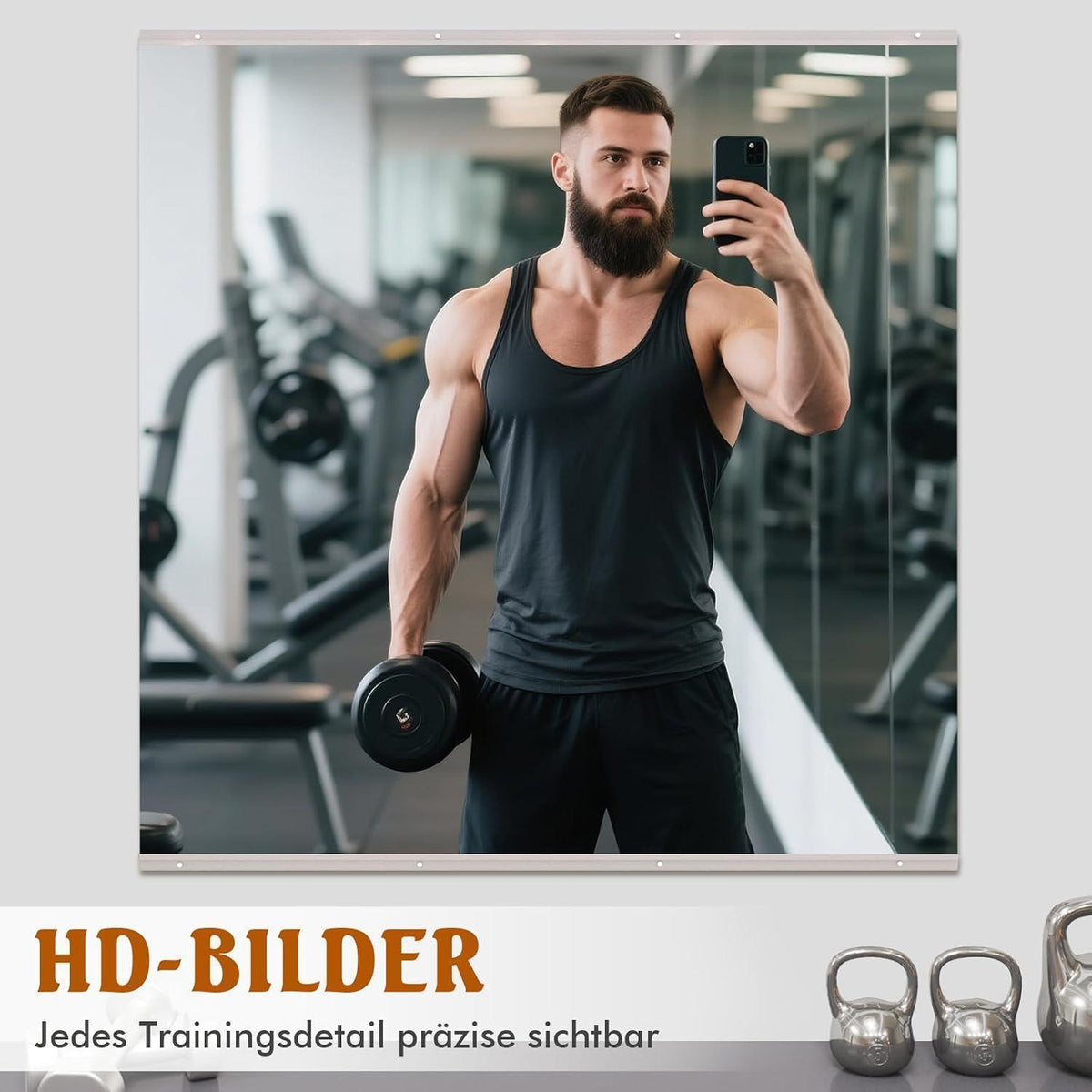 Ganzkörperspiegel 120x60cm – 2er Set für Fitness & Yoga