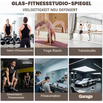 3x Wandspiegel 140x41cm – Fitness, Yoga & Deko