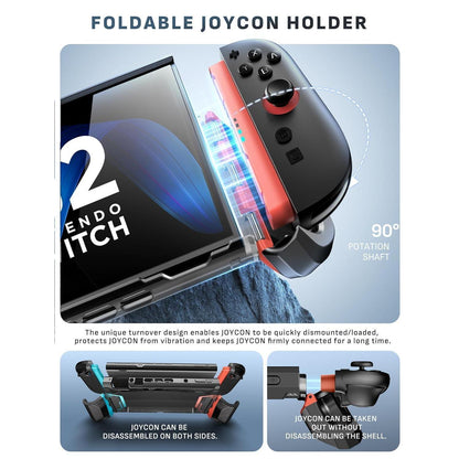 Schutzhülle für Switch 2 mit Griff, Dockable, Blau/Rot