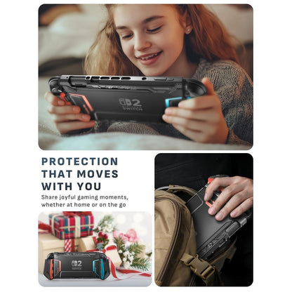 Schutzhülle für Switch 2 mit Griff, Dockable, Blau/Rot