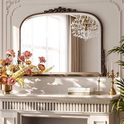 Vintage Wandspiegel 90x67cm, Barock Gold/Kupfer Rahmen