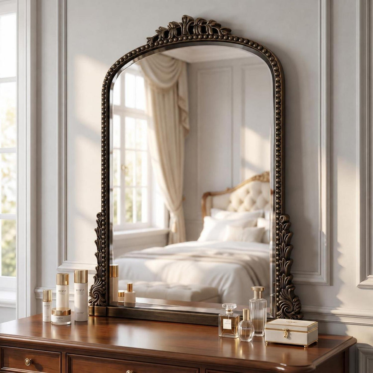 Vintage Wandspiegel 81x61cm – Barock Spiegel Gold oder Kupfer