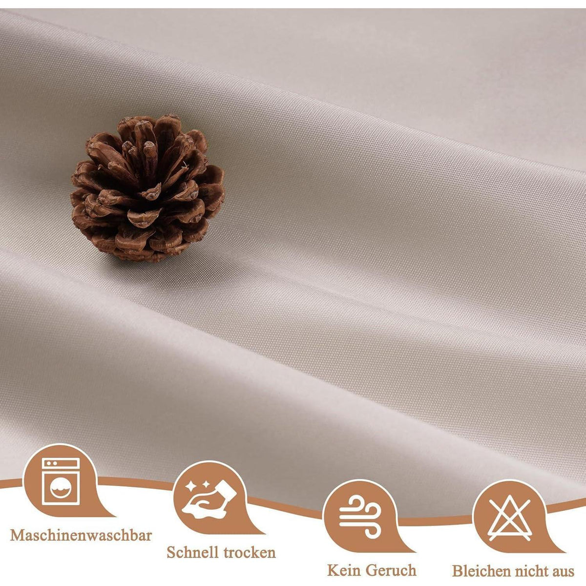 Duschvorhang Sandfarben 120x200cm – Wasserdicht & Anti-Schimmel