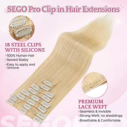Remy Haarverlängerung 45cm, 24# Normalblond, 70g