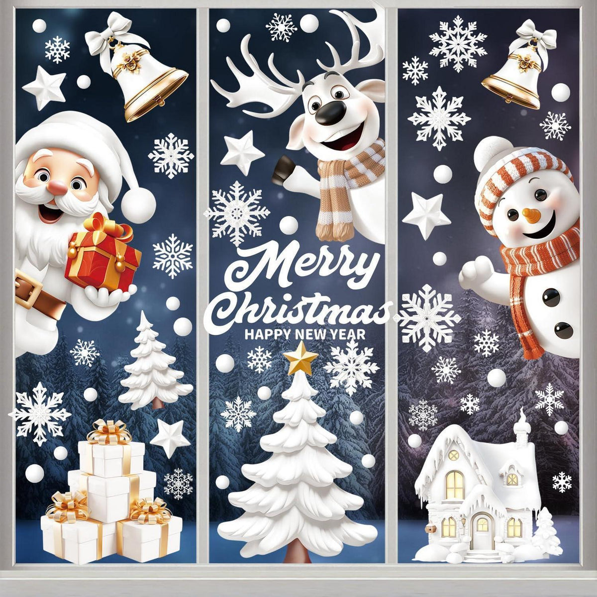 Weihnachts Fenstersticker – 146 Aufkleber für festliche Deko