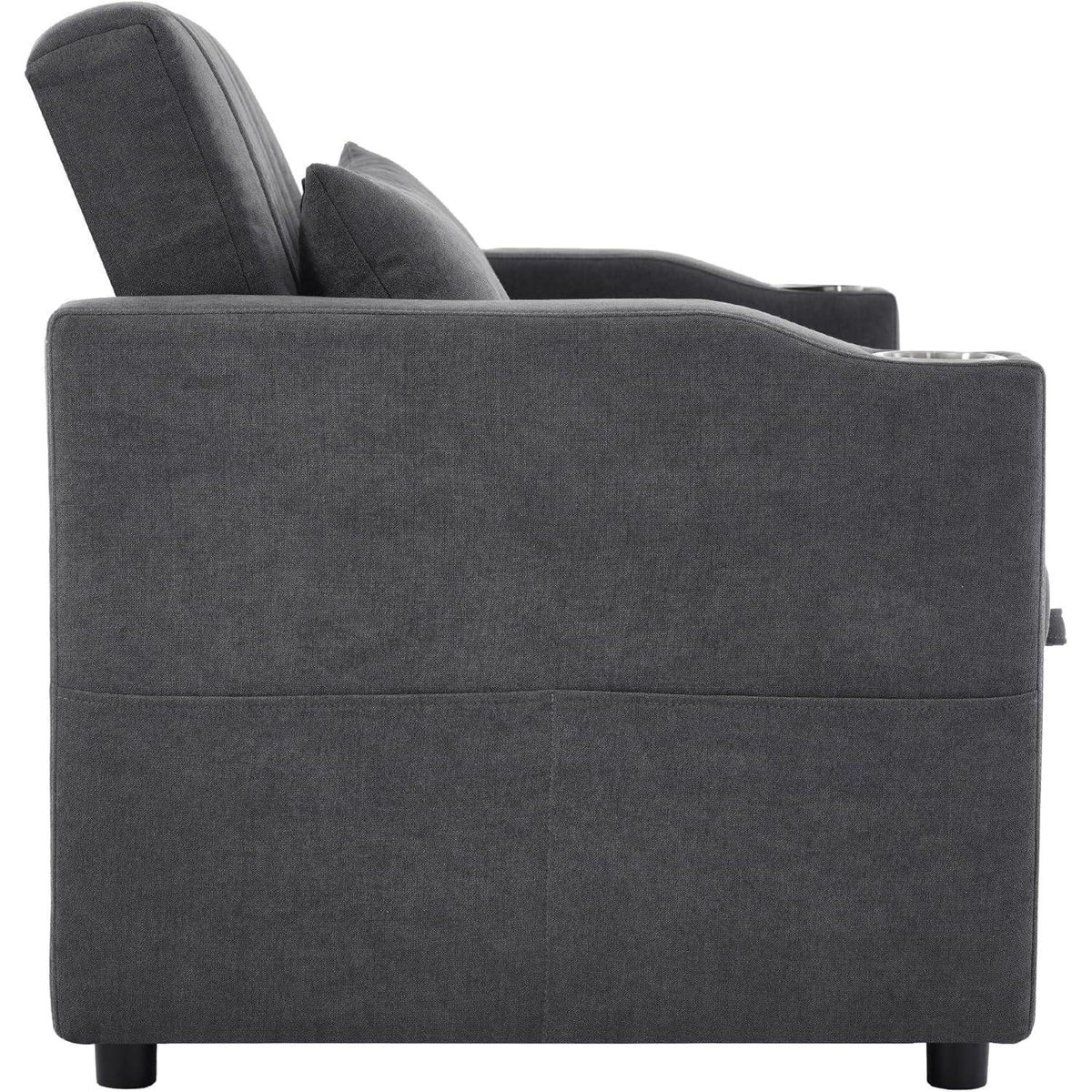 2-Sitzer Schlafsofa mit Getränkehaltern & verstellbarer Rückenlehne