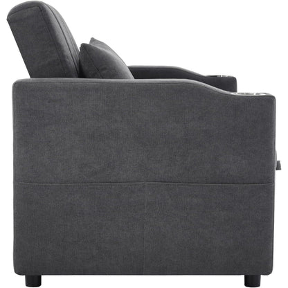 2-Sitzer Schlafsofa mit Getränkehaltern & verstellbarer Rückenlehne