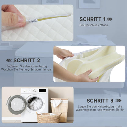 Ergonomisches Nackenkissen aus Memory Foam, höhenverstellbar