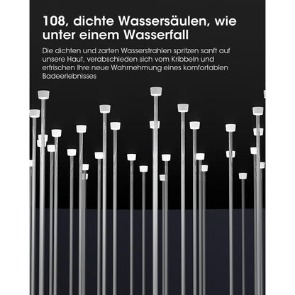 Wassersparender Duschkopf mit Schlauch & 5 Strahlarten