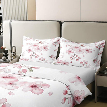 100% Baumwolle Sakura Bettwäsche Set Kinder Rosa Weiß