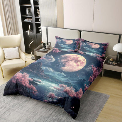 100% Baumwolle Bettbezug Sakura Kirschblüten Bettwäsche Set 135x200