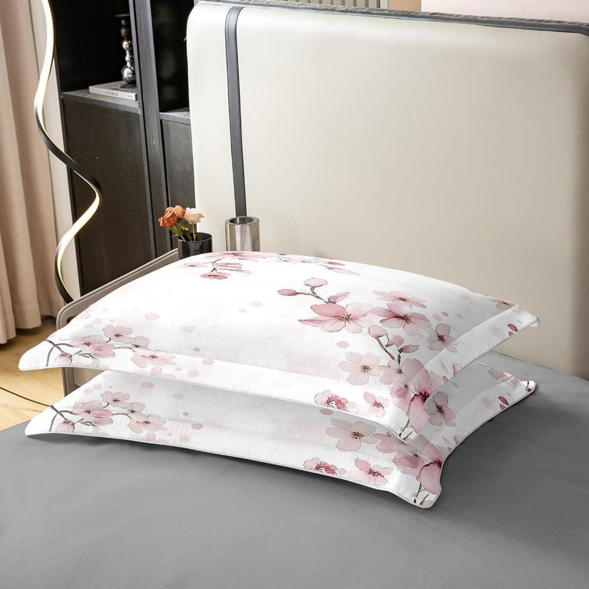 Baumwoll Bettbezug Set Kirschblüten 220x240 Kinder Schlafzimmer
