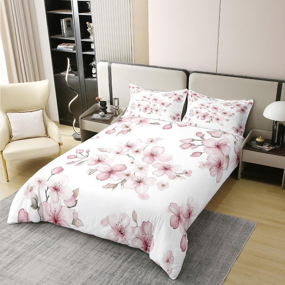 Sakura Baumwoll Bettwäsche Set Japanischer Stil 155x220