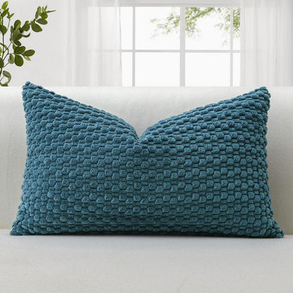 Cord Kissenbezug 40x60cm Staubiges Blau - Boho Deko Kissenhülle
