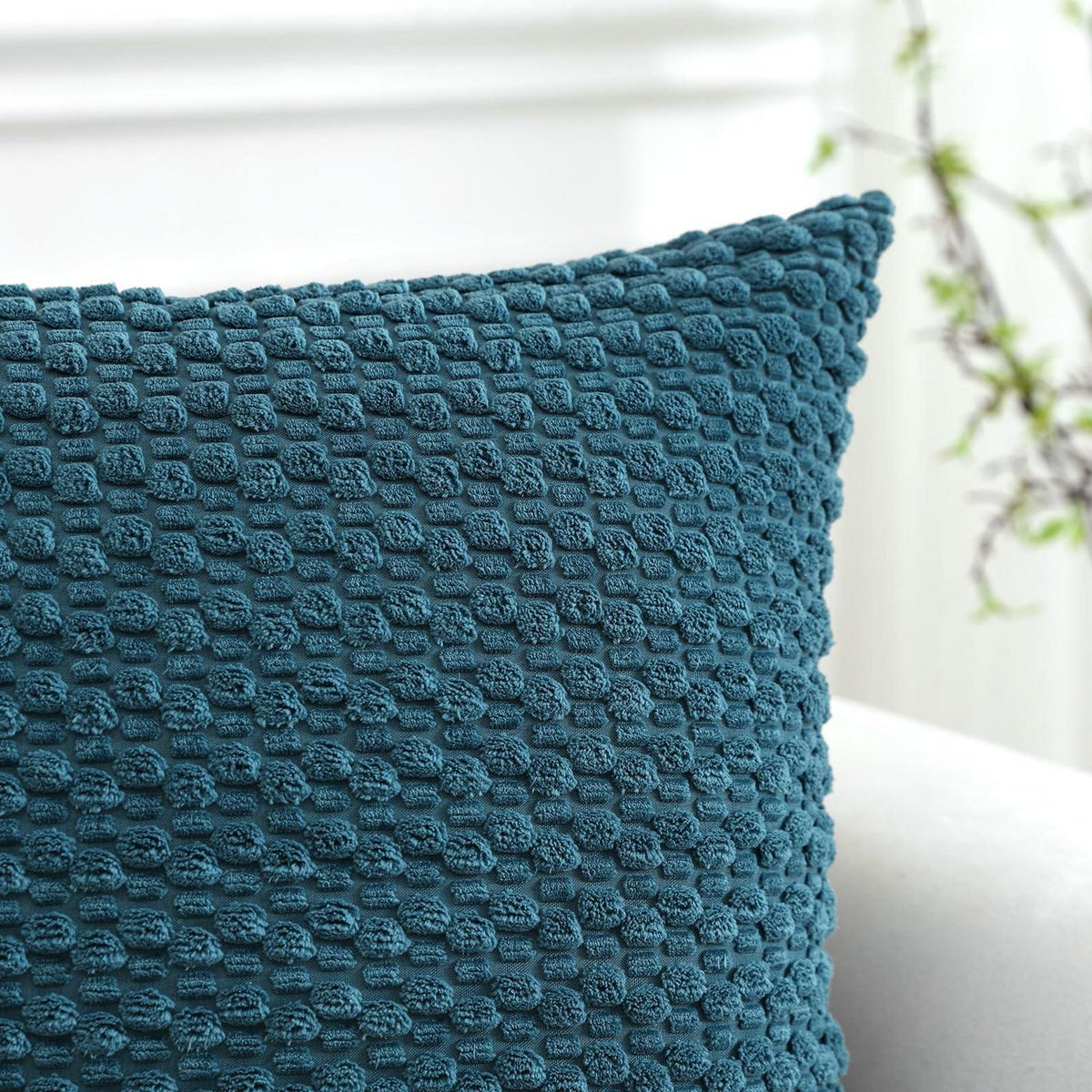 Cord Kissenbezug 40x60cm Staubiges Blau - Boho Deko Kissenhülle