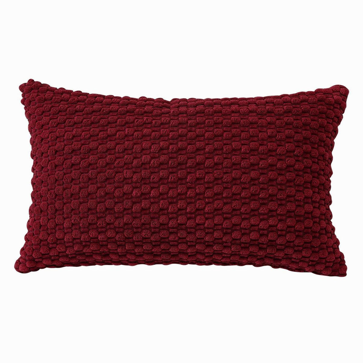 Cord Kissenbezug 40x60cm Burgund - 3D Bubble Boho Deko