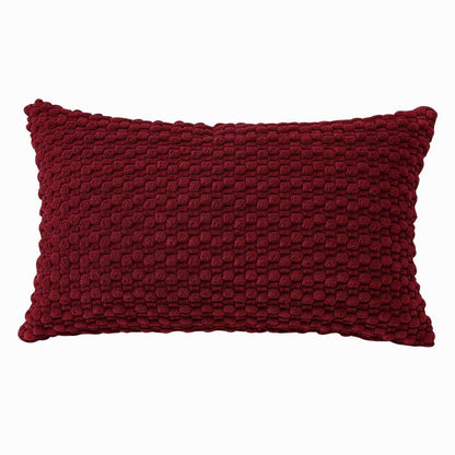 Cord Kissenbezug 40x60cm Burgund - 3D Bubble Boho Deko
