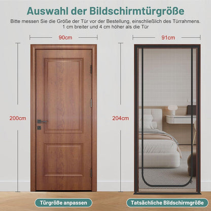 Katzengittertür verstärkt – Reißverschluss, 90x200cm