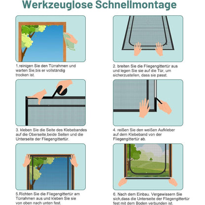 Katzengittertür verstärkt – Reißverschluss, 90x200cm