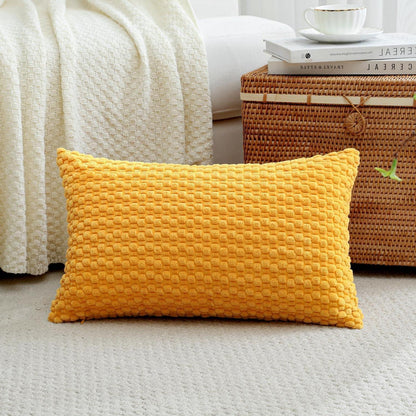 Cord Kissenbezug 30x50 cm Gelb – Boho Deko Kissenhülle