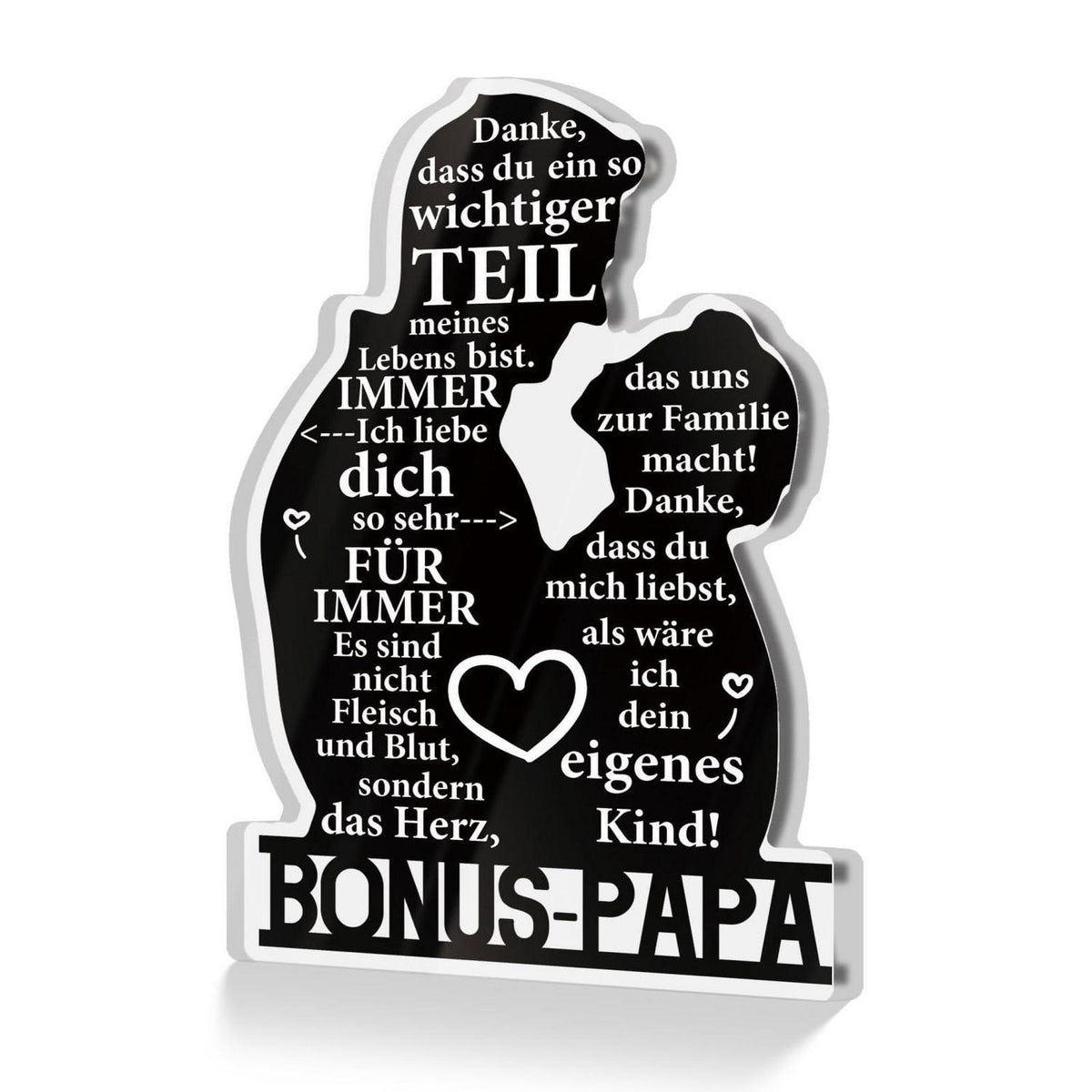 Acrylschild Bonus-Papa – Geschenk für Stiefvater & Vaterfigur
