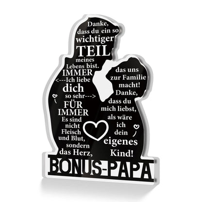 Acrylschild Bonus-Papa – Geschenk für Stiefvater & Vaterfigur